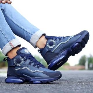 Treet Style Hi top Air Sole Solid Sneakers for Men Casual Shoes thumbnail 3