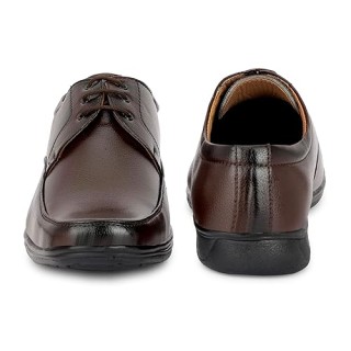 Formal Shoes Derby Rubber Sole Regular Lace Up Leather Stylish and Comfort Office Dress Wear Shoe For Men thumbnail 4