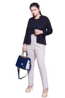 Women Fitted Trousers White thumbnail 5