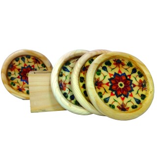 Stylish Wooden Coasters for Your Kitchen and Home Dcor - Resin Work(set of 4)