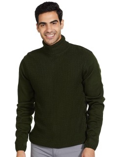 Men's Winter Acrylic High Neck Sweater