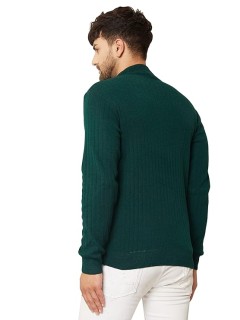  Zipper Full Sleeve Men High Neck Woolen Winter Sweater thumbnail 2
