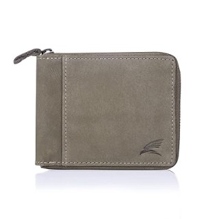 Original Leather Green Colored Zipper Wallet for Mens & Boys with Multiple Pockets thumbnail 2