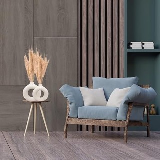 White Vase Flower Pampas Grass Ceramic Round Shaped Home Decor Centrepiece Showpiece Donut  6 & 8 Inches (Pack of 2) thumbnail 3