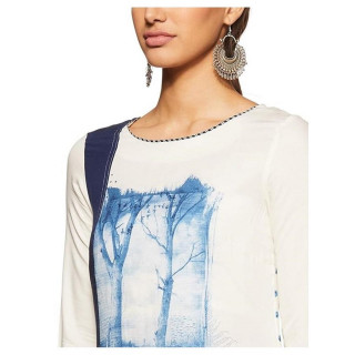 Women's Straight Kurta White thumbnail 2