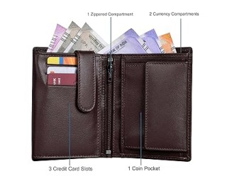 Toronto Brown Leather Wallet for Men thumbnail 2