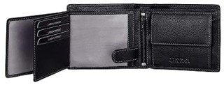 Oliver Black Leather Wallet for Men 6 Card Slot thumbnail 3