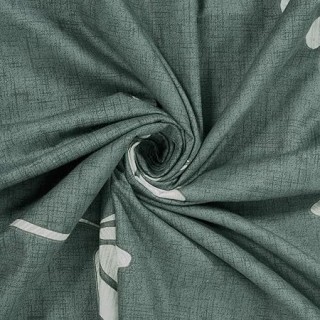 Double Bedsheet For Cotton with 2 Pillow Covers Green & Grey thumbnail 3