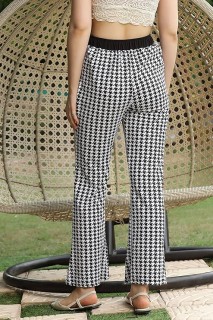 Black & White Women's Trouser White Black thumbnail 2
