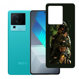 vivo iQOO Neo7UV Embossed Touch Feel Combat Design back Skin Protector for  (Not a Tempered glass)