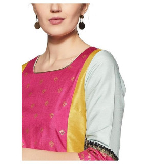 Women's Straight Kurta Pink thumbnail 4