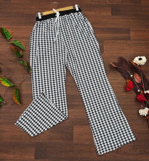 Black & White Women's Trouser White Black thumbnail 5