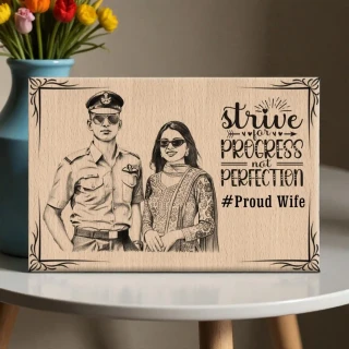Personalized Steam Beech Air Force Themed Photo Frame with Laser Engraved wooden photo frame