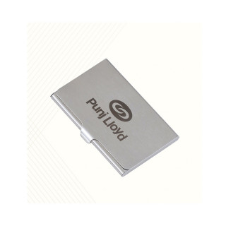 Silver Aluminum Business Card Holder For Office