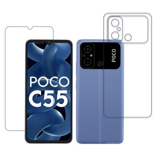 Xiaomi Poco C55 9H Protective Compatible Mobile Screen Protector For Front & Back (Not a Tempered glass)