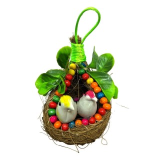 Love Birds in nest Vastu Hanging Decoration Items for Home Living Room Balcony and Garden