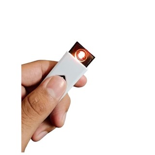 Environment Protection USB Smart Electronic Smoking Lighter Windproof Slim Coil Double Side Ignition Light (pack of 1 Blue) thumbnail 3