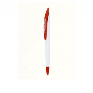 Ergo Classic Click Plastic White Pen(Pack of 10)