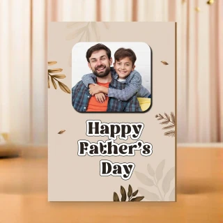 Personalized Father’s Day Photo Greeting Card with Custom Picture – Premium Greeting Card for Dad