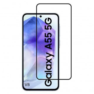 Galaxy A55 Compatible Tempered Glass Edge to Edge screen covered Fast Fingerprint Unlock
