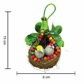 Love Birds in nest Vastu Hanging Decoration Items for Home Living Room Balcony and Garden thumbnail 2
