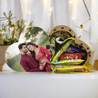 DVMART® Unique MDF Wood Laser Cut Jewellery Box | Elegant Multi-Utility Storage Box for Jewellery, Cosmetics & Keepsakes – Personalized Gift for Anniversary thumbnail 2