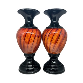 Ceramic Flower Vase Table for Living Room Indoor Home Decor Wedding Centerpieces Arrangements Pot With Flower (Brown Medium Pack of 2) thumbnail 3