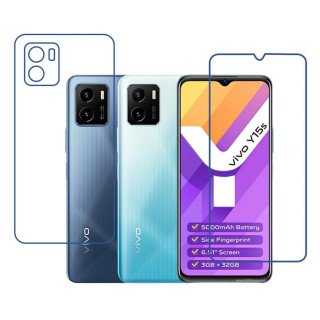vivo Y15s 9H Protective Compatible Mobile Screen Protector For Front & Back (Not a Tempered glass)