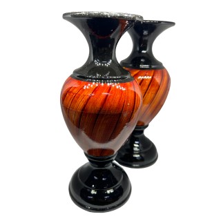Ceramic Flower Vase Table for Living Room Indoor Home Decor Wedding Centerpieces Arrangements Pot With Flower (Brown Medium Pack of 2) thumbnail 4