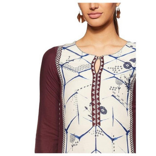 Women's Straight Kurta Purple thumbnail 4