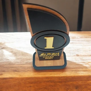 3D MDF Wooden Memento Trophy – Personalized Excellence Award Plaque for Corporate & Event Gifts-20cm( 8 Inch) thumbnail 4