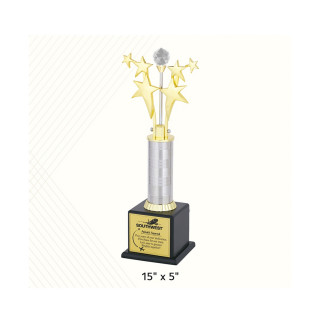 Winner Diamond With Shinning Star Corporate Awards Trophy