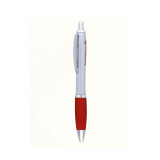 Ballpoint Pen Lumpy Red & Silver(Pack of 10)
