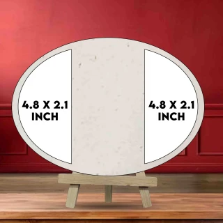 Sleek MDF Wooden Oval Couple Photo Frame – Personalized Engraved Anniversary Gift with Calendar thumbnail 6