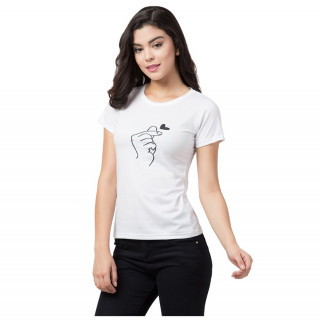 Girl's & Women Cotton Half Sleeve Black Round Neck Tshirt thumbnail 3