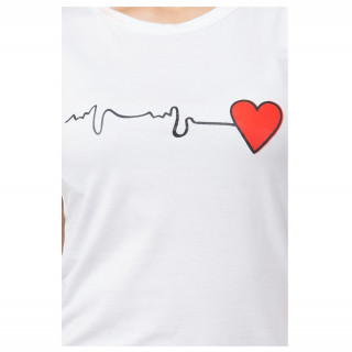 Color-Block t-Shirt For Women Cotton Half Sleeve White Round Neck Tshirt thumbnail 2