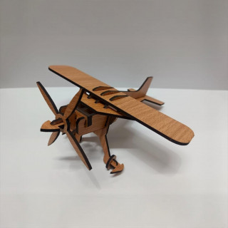 3D DIY MDF Puzzle - Glider Aeroplan Retro Plane Model | Wooden Puzzle, DIY, Build Your Own, Construction Toy, Modeling Kit | DVMART® thumbnail 3