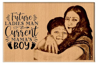 Mother & Son Customized Landscape Engraved  Wooden Plaque Gift Best Mother Ever