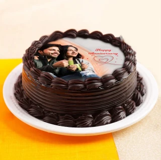 Chocolate Truffle Photo Cake – Rich Choco Sponge with Cream & Cherry