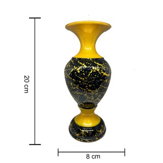 Flower Vase For Home And Office Decoratoin Purpose Pot With Flower ( Black Medium Pack of 2) thumbnail 2