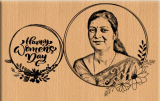 Women's Day Customized Landscape Laser Engraved Wooden Plaque Gift