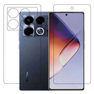 Infinix Note 40 Pro 4G (Front & Back) TPU Protective Flexible Compatible Mobile Screen Protector