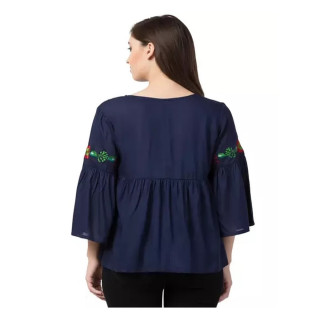 Girl's & Women Cotton Half Sleeve Black Round Neck Tshirt thumbnail 4