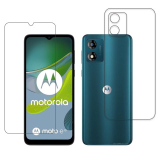 Motorola Moto E13 9H Protective Compatible Mobile Screen Protector For Front & Back (Not a Tempered glass)