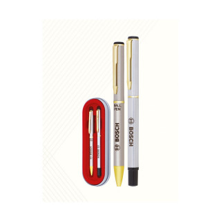 Glossy Look Special Edition Metal Roller Ball Pen With Silver & Golden Combination