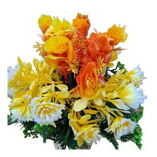 Silk Flower Vase Table for Living Room Indoor Home Decor Wedding Centerpieces Arrangements Pot With Flower (Golden Small Pack of 1) thumbnail 2
