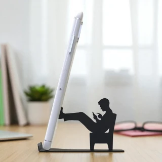 DVMART® Black Acrylic Unique Design Phone Stand – Premium Mobile Holder thumbnail 2