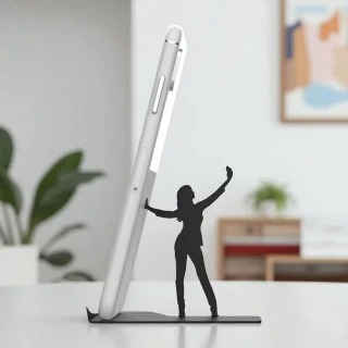 DVMART® Black Acrylic Unique Design Phone Stand – Premium Mobile Holder thumbnail 3