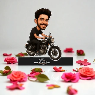 Personalized MDF Photo Cut Out – Custom Boy Bike Rider Cutout Photo Frame with Photo Print – Birthday MDF Photo Frame Design