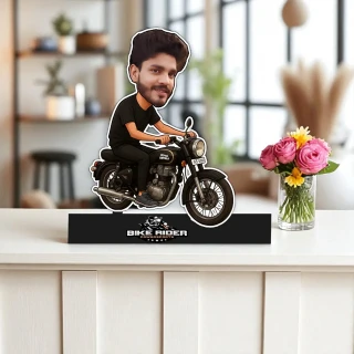 Personalized MDF Photo Cut Out – Custom Boy Bike Rider Cutout Photo Frame with Photo Print – Birthday MDF Photo Frame Design thumbnail 3